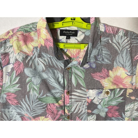 Eighty Eight Platinum Faded Floral Men's Shirt Size Large - Picture 3 of 11